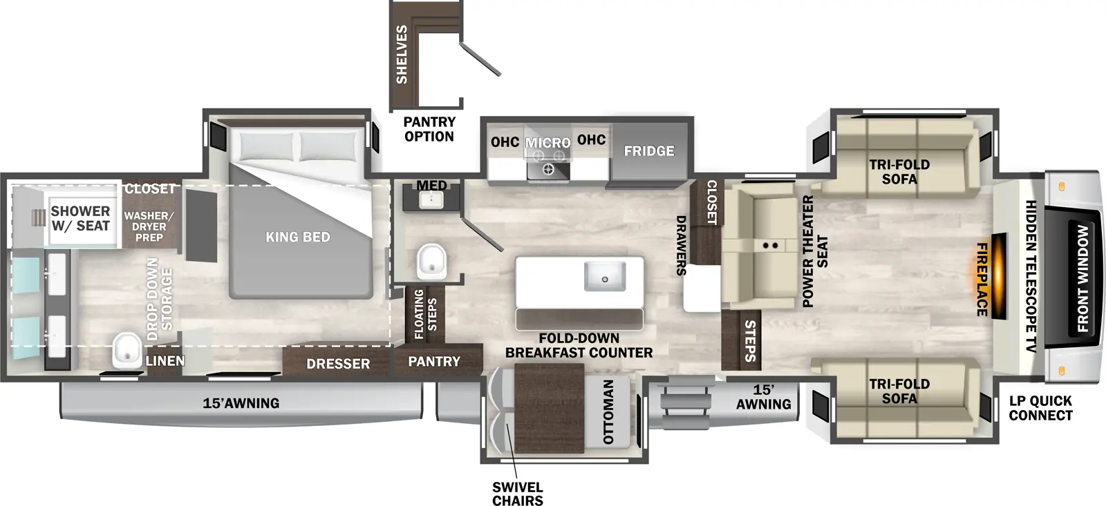 Cedar Creek 370FL Floorplan